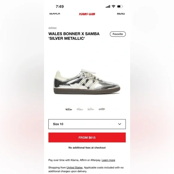 WALES BONNER X SAMBA 'SILVER METALLIC' - Picture 2 of 8